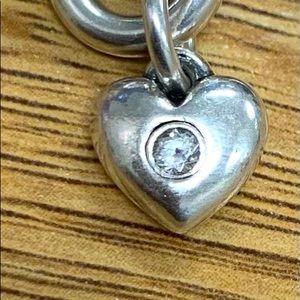 James Avery White Sapphire Keepsake Heart